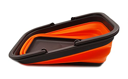 SAMMART 9,2 l faltbare Collapsible Tub with Handle - Portable Outdoor Picnic Basket/Crater - Foldable Shopping Bag - Space Saving Storage Containeranne mit Griff – tragbarer Picknickkorb für den Außenbereich – faltbare Einkaufstasche – platzsparender Aufb