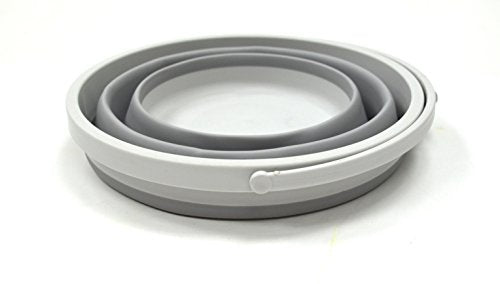 SAMMART 7L Collapsible Plastic Bucket - Foldable Round Tub - Portable Fishing Water Pail - Space Saving Outdoor Waterpot, Size 28cm Dia