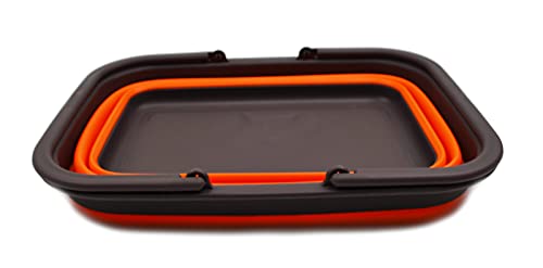 SAMMART 9,2 l faltbare Collapsible Tub with Handle - Portable Outdoor Picnic Basket/Crater - Foldable Shopping Bag - Space Saving Storage Containeranne mit Griff – tragbarer Picknickkorb für den Außenbereich – faltbare Einkaufstasche – platzsparender Aufb