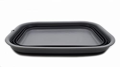 SAMMART Zusammenklappbare Badewanne, 12 l, 12 l, Faltbare Geschirrwanne – tragbares Waschbecken – platzsparende Kunststoff-Waschwanne