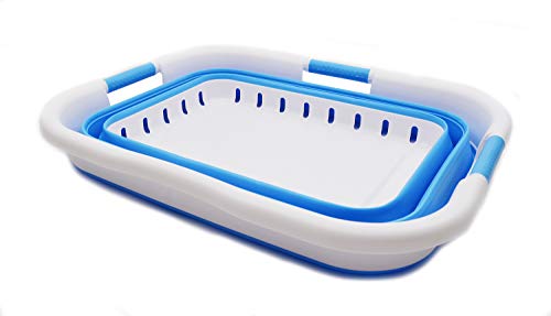 SAMMART Collapsible Plastic Laundry Basket - Foldable Pop Up Storage Container/Organizer - Portable Washing Tub - Space Saving Hamper/Basket