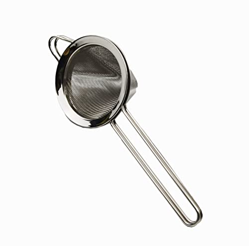 SAMMART Set mit 2 konischen Edelstahlsieben mit 9 cm Durchmesser. mit geradem Griff - konisches Siebsieb