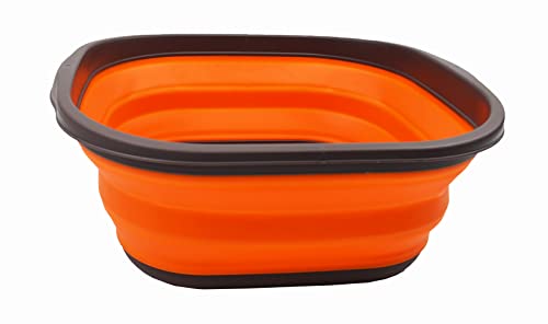 SAMMART 10L Collapsible Tub - Foldable Dish Tub - Portable Washing Basin - Space Saving Plastic Washtub