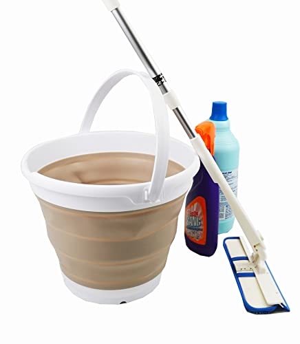 SAMMART 5,5 l (1,4 Gallonen) Set mit 3 zusammenklappbaren Kunststoffeimern – Faltbare runde Wanne – tragbarer Wassereimer zum Angeln – platzsparender Wassertopf für den Außenbereich.