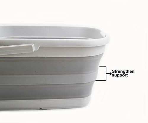 SAMMART 12L Faltbarer rechteckiger handlicher Eimer