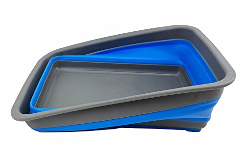 SAMMART 7L zusammenklappbare Wanne – Faltbare Geschirrwanne – tragbares Waschbecken – platzsparende Kunststoff-Waschwanne