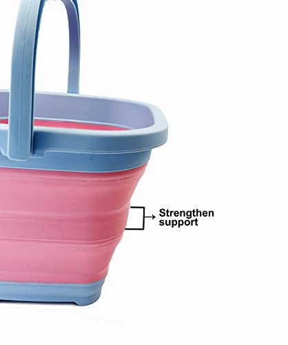 SAMMART Combo Zusammenklappbares Abtropfgestell mit Eimer – platzsparend, Camping-Set, Picknick-Set, für den Innen- und Außenbereich, Faltbare Aufbewahrung.