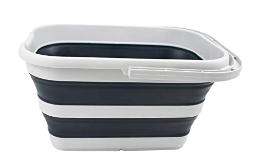 SAMMART 12L Zusammenklappbarer rechteckiger praktischer Korb/Eimer (2er-Set)