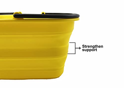 SAMMART 12L zusammenklappbare Wanne mit Griff – tragbarer Outdoor-Picknickkorb/Krater – Faltbare Einkaufstasche – platzsparender Aufbewahrungsbehälter