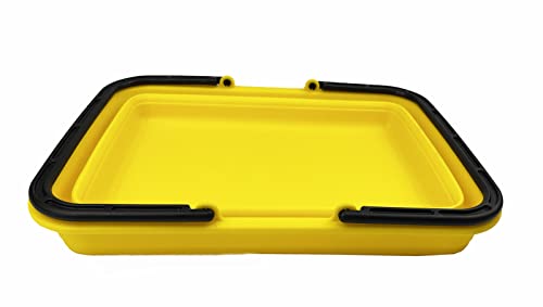 SAMMART 8L Zusammenklappbarer Korb mit Griff – Tragbarer Outdoor-Picknickkorb/Krater – Faltbare Einkaufstasche – Platzsparender Aufbewahrungsbehälter