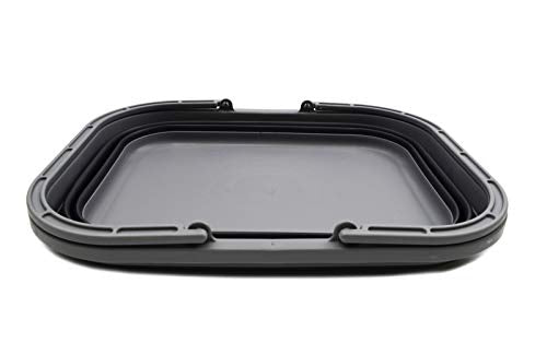 SAMMART 12L Faltbare Wanne mit Griff - Tragbarer Picknickkorb/Krater im Freien - Faltbare Einkaufstasche - Platzsparender Vorratsbehälter