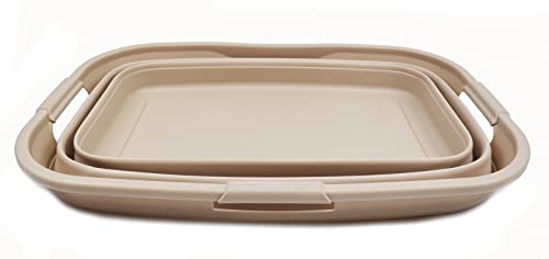 SAMMART 44L Faltbarer Kunststoff-Wäschekorb - Faltbarer Pop-up-Aufbewahrungsbehälter/Organizer - Tragbare Waschwanne - Platzsparender Korb, Wasserkapazität: 35L