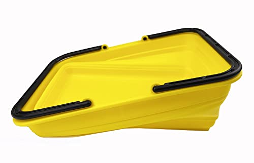 SAMMART 8L Zusammenklappbarer Korb mit Griff – Tragbarer Outdoor-Picknickkorb/Krater – Faltbare Einkaufstasche – Platzsparender Aufbewahrungsbehälter