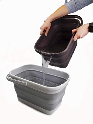 SAMMART 12L Faltbarer rechteckiger handlicher Eimer