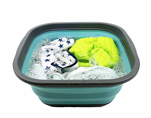 SAMMART 5,5 l zusammenklappbare Wanne – Faltbare Geschirrwanne – tragbares Waschbecken – platzsparende Kunststoff-Waschwanne