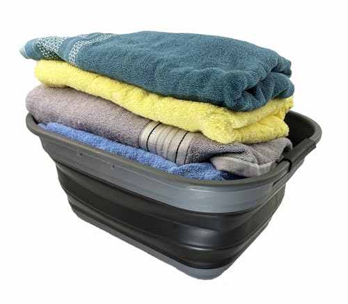 SAMMART 19,5 l zusammenklappbarer Kunststoff-Aufbewahrungskorb–faltbarer Pop-Up-Aufbewahrungsbehälter–tragbare Waschwanne – platzsparend