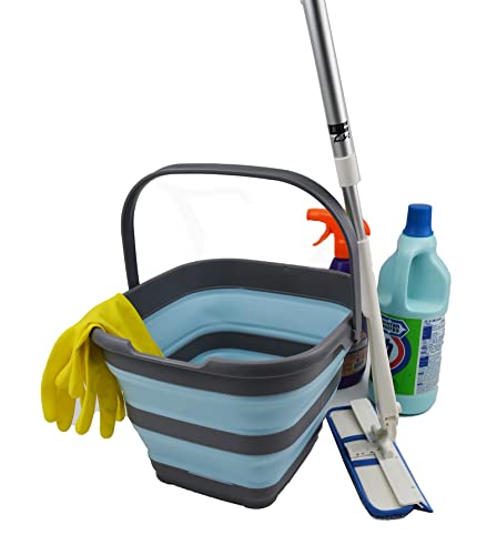 SAMMART 10L 2er Set Zusammenklappbarer rechteckiger praktischer Korb/Eimer