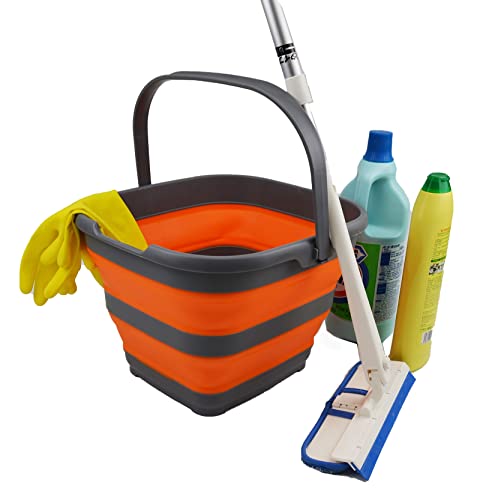 SAMMART 10L 2er Set Zusammenklappbarer rechteckiger praktischer Korb/Eimer