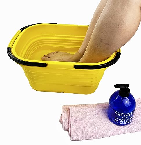 SAMMART 13L Faltbarer Korb mit Griff – Tragbarer Picknickkorb/Krater für den Außenbereich – Faltbare Einkaufstasche – Platzsparender Aufbewahrungsbehälter