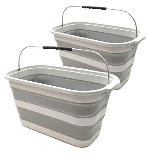 SAMMART Set of 2 Collapsible Bucket