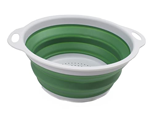 SAMMART 2,6 l faltbares Abtropfsieb – faltbares Abtropfsieb – tragbares/platzsparendes Abtropfsieb