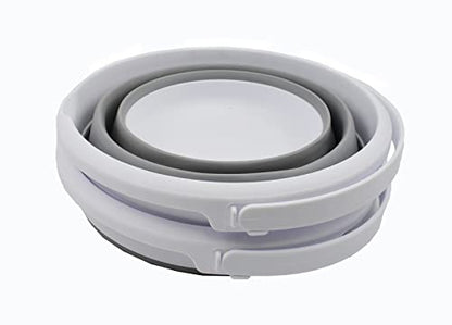 SAMMART 5,5 l zusammenklappbaren Kunststoffeimern – Faltbare runde Wanne – tragbarer Wassereimer zum Angeln – platzsparender Wassertopf für den Außenbereich.