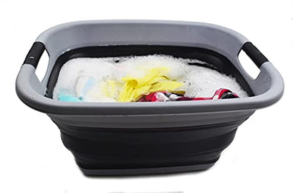 SAMMART 25L Zusammenklappbarer Wäschekorb / -wanne - faltbarer Aufbewahrungsbehälter/Organizer - tragbarer Waschbehälter - platzsparender Korb - Kofferraum-Aufbewahrungsbox