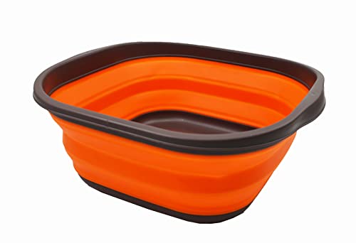 SAMMART 10L Collapsible Tub - Foldable Dish Tub - Portable Washing Basin - Space Saving Plastic Washtub
