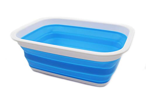 SAMMART 9.2L Collapsible Tub - Portable Outdoor Picnic Basket/Crater - Foldable Shopping Bag - Space Saving Storage Container