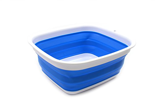SAMMART 7,7 l zusammenklappbare Wanne – Faltbare Geschirrwanne – tragbares Waschbecken – platzsparende Kunststoff-Waschwanne