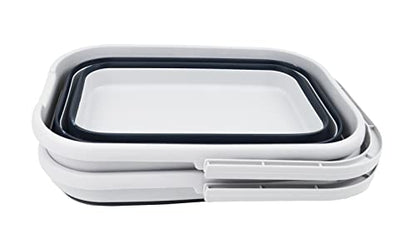 SAMMART 12L Zusammenklappbarer rechteckiger praktischer Korb/Eimer (2er-Set)