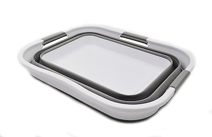 SAMMART 30L Faltbarer Wäschekorb aus Kunststoff – Faltbarer Pop-Up-Aufbewahrungsbehälter – Tragbare Waschwanne – Pop Up Platzsparender Korb/Korb - Wasserkapazität 24L