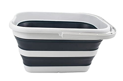 SAMMART 12L Zusammenklappbarer rechteckiger praktischer Korb/Eimer (2er-Set)