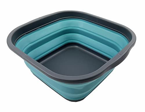 SAMMART 5,5 l zusammenklappbare Wanne – Faltbare Geschirrwanne – tragbares Waschbecken – platzsparende Kunststoff-Waschwanne