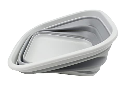 SAMMART 5,5 l zusammenklappbare Wanne – Faltbare Geschirrwanne – tragbares Waschbecken – platzsparende Kunststoff-Waschwanne