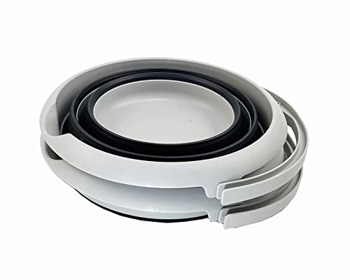 SAMMART 5L zusammenklappbarer Kunststoffeimer – Faltbare runde Wanne – tragbarer Wassereimer zum Angeln – platzsparender Wassertopf für den Außenbereich