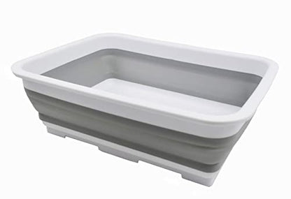 SAMMART 7L zusammenklappbare Wanne – Faltbare Geschirrwanne – tragbares Waschbecken – platzsparende Kunststoff-Waschwanne