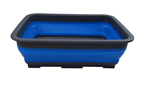 SAMMART 7L zusammenklappbare Wanne – Faltbare Geschirrwanne – tragbares Waschbecken – platzsparende Kunststoff-Waschwanne