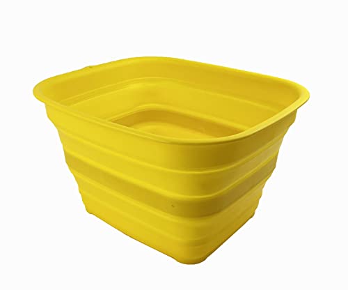 SAMMART 15L Faltbare Kunststoff-Waschwanne – Faltbare Waschwanne – tragbares Waschbecken – platzsparend und einfach zu verstauen