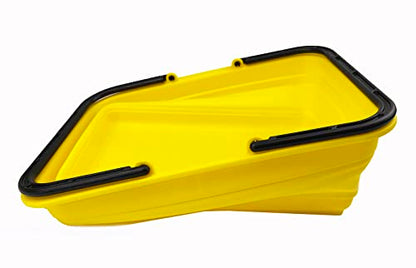 SAMMART 8L Zusammenklappbarer Korb mit Griff – Tragbarer Outdoor-Picknickkorb/Krater – Faltbare Einkaufstasche – Platzsparender Aufbewahrungsbehälter