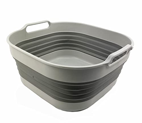 SAMMART 3-teiliges Küchenset - zusammenklappbare Wanne und Faltbare Schüssel - tragbare/platzsparende Kunststoffwanne