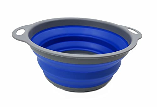 SAMMART 2,6 l zusammenklappbare Wanne – Faltbare Geschirrwanne – tragbares Waschbecken – platzsparende Kunststoff-Waschwanne