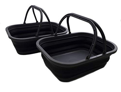 SAMMART 12L Collapsible Basket with Handle