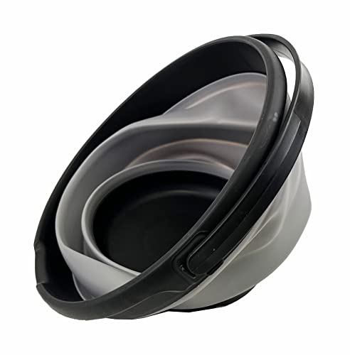 SAMMART 10L zusammenklappbarer Kunststoffeimer – Faltbare runde Wanne – tragbarer Wassereimer zum Angeln – platzsparend. Größe 31 cm Durchmesser